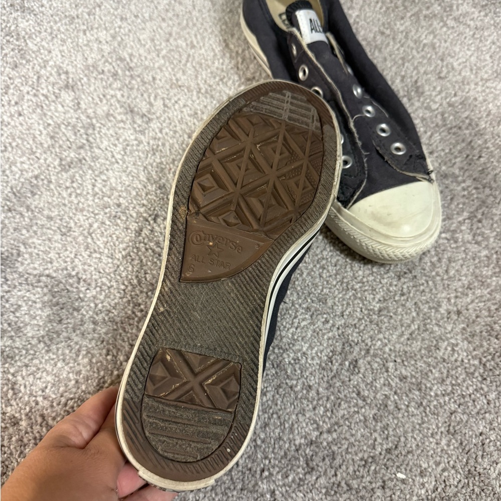 Converse Black Canvas Slip-On Sneakers - Picture 2 of 4